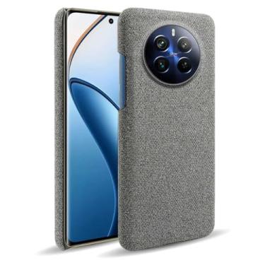 Imagem de Capa para OPPO Realme 12 PRO PLUS 5G,Capa desenhada em lona,Case Protetora Ultrafina com Empunhadura Macia,Design em Tecido Antichoque e Antiarranhões-Gray