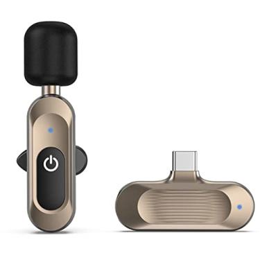 Imagem de Captador omnidirecional Lavalier Microfones Transmissor Receptor Porta Tipo-C