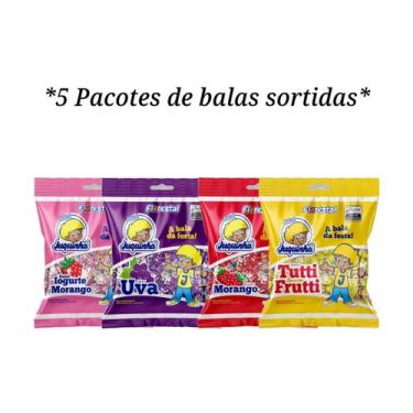 Imagem de Kit 5 Pacotes de Balas Juquinha 500g - Festas Saquinhos Surpresas Aniv