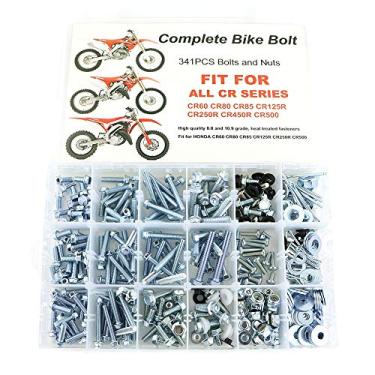 Imagem de Kit de parafusos de exaustão de motor de plástico Xitomer 341 peças para HONDA CR60 CR80 CR85 CR125R CR250R CR500, kit de parafusos ATV