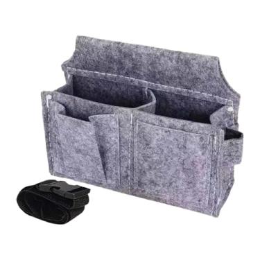 Imagem de Ioensy Bolsa de ferramentas para eletricista, cinto ajustável, bolsa de cintura com vários bolsos, de jardinagem, cinto para casa, jardineiro, Cinza Escuro