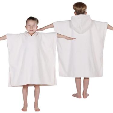 Imagem de Superior Poncho de algodão felpudo infantil, toalha de banho macia e absorvente com capuz, acessórios de banheiro, longos, roupões de banho de pelúcia para banho, chuveiro, spa, resort, hotel, praia