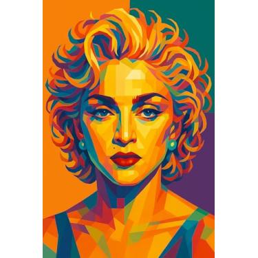 Imagem de The Hobby Planet Madonna Kits de pintura de diamante para adultos Madonna Diamond Art Square Drill Arts and Crafts for Adults, Artist Merchandise DIY Diamond Dots Madonna Gifts (30 x 40 cm-MP107