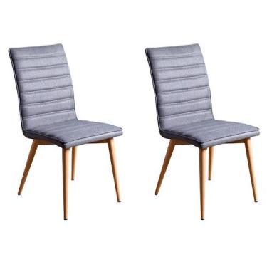 Imagem de Conjunto com 2 Cadeiras Chambly Cinza Escuro - Keva