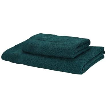 Imagem de Toalha de Banho Döhler Marrocos 100% algodão, gramatura de 450g/m² (Verde Petróleo -1 Banho 1 Rosto, Rosto 50cm x 90cm/ Banho 70cm x 140cm)