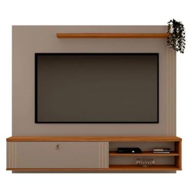 Imagem de Home Suspenso Laredo 160cm para TV até 65” (Grigio Fosco/Cinamomo Mel)