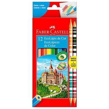 Imagem de Lápis de Cor 12 Cores 2 Lápis Bicolor Faber Castell