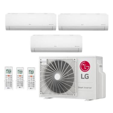 Imagem de Ar Condicionado Multi Split Inverter Hi Wall LG 21000 BTUs (3x9000) Qu
