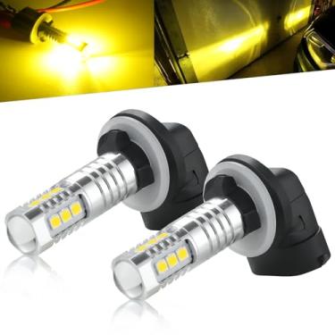 Imagem de KISLED Lâmpada De Farol Neblina Led 881, 889, 894, 896, 898, 886, Extremamente Brilhante, Com Projetor Drl Alta Potência, 3030 Chips Para Carros E Caminhões 862, 881L, 888, 881X, 894X H27, Dourado A