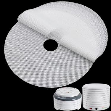 Imagem de GUCUJI Folhas redondas de desidratador de silicone para NESCO FD-1010 FD-1018A FD-1040 FD-1040P, antiaderente, livre de BPA, pacote com 8 (tapetes de malha de desidratador de alimentos reutilizáveis