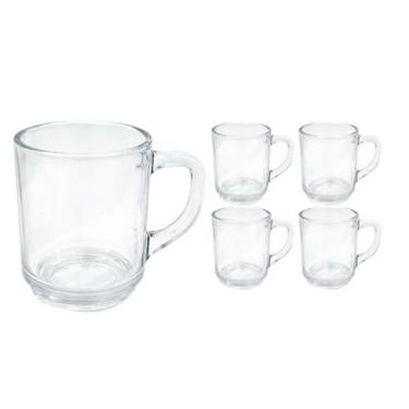 Imagem de 4 Canecas De Vidro Lisa 250ml