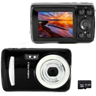 Imagem de Câmera digital Acuvar 16MP com tela LCD 2.4, cartão SD de 32GB