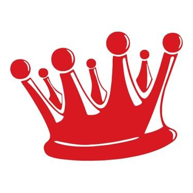 Imagem de Adesivo Decorativo Coroa King Carro moto Capacete Parede Notebook (VERMELHO, 50x66,7cm)