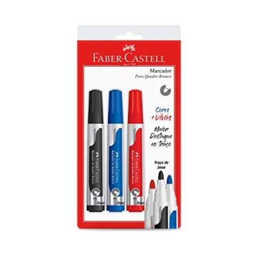 Imagem de Marcador para Quadro Branco, Faber-Castell, 17866, 3 Cores