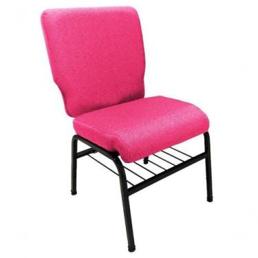 Imagem de 01 Cadeira Para Igrejas C/ Porta Biblía E Porta Cálice Rosa - DESIGN O