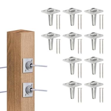 Imagem de Torno de arame de âncora unidirecional, torno com parafusos treliça de uva para apertar 8 ~ 11 Gauge para construir treliças vinhas cercas e mandris Great Vineyard Trellising Arbor Orchard 10P Tamanho