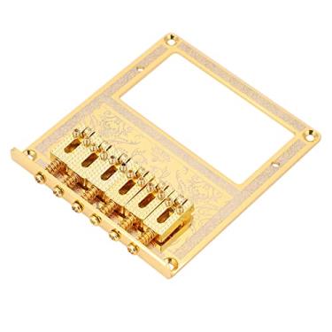 Imagem de Drfeify Humbucker Pickup Slot Saddle Guitar Bridge para Guitarras Elétricas de Telecaster TL, Fácil de Instalar e Adequado para Entusiastas da Guitarra, Material de Ferro, Caleidoscópio Preto (Ramo