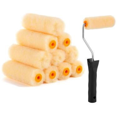 Imagem de Bates- Rolos de tinta, rolo de pintura de 10 cm com 10 capas, rolo de pintura pequeno, rolos de tinta para pintar paredes, mini rolos para pintura, rolo de pintura pequeno, moldura de rolo de tinta