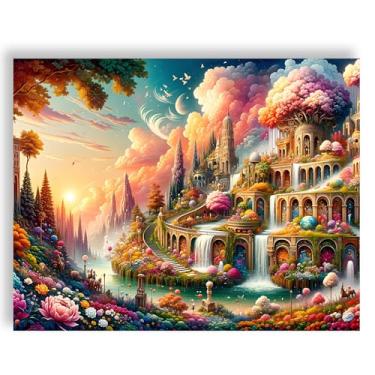 Imagem de Oiuyamn Pintura por número para adultos, kits de pintura a óleo DIY, tela fácil de pintar por números para iniciantes, perfeito para presentes e decoração de casa (40,6 cm x 50,8 cm)