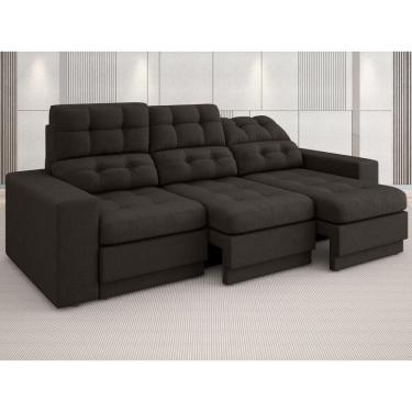 Imagem de Sofá Jobim 2,05m Assento Retrátil e Reclinável Velosuede - NETSOFAS