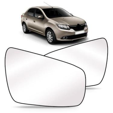 Imagem de Lente Retrovisor Logan Sandero 2014 2015 2016 2017 - Sp Acessórios