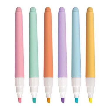 Imagem de Marca Texto CIS Lumini Lite 6 Cores Pastel Kit Completo