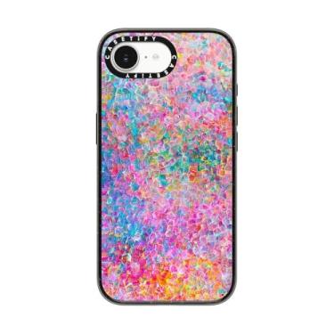 Imagem de CASETiFY Capa Impact para iPhone 16e [4X testado contra quedas de grau militar/proteção contra quedas de 2,5 metros/compatível com Magsafe] - My Neon Summer por Ingrid Ching - preto transparente