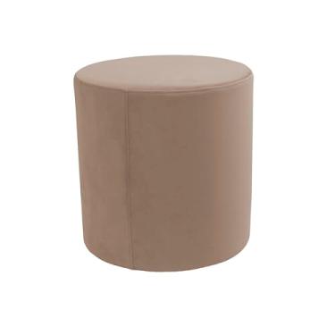 Imagem de Otomano redondo Everday 45,7 cm; banco estofado de microfibra para decoração de casa moderna, leve e modular para assentos extras, descanso ou apoio para os pés, 48 cm de altura - Caffe