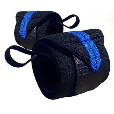 Imagem de Munhequeira Protetor De Punho Profissional e Academia Punheira Par Treino EXERCICIO MAO (1 UNI DIREITA AZUL)