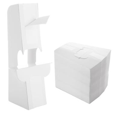 Imagem de SHUESS Pacote Com 100 Cavaletes De Papelão Fundo Autoadesivo 8,5" E Moldura Asa Dupla Para Arte, Exiba Suas Placas, Fotos, Brochuras, Obras Aplicação Fácil Rápida