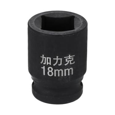 Imagem de HARFINGTON Soquete quadrado de 4 pontos 1/5.1 cm Drive 18 mm soquete de impacto quadrado métrico CR-V luva de roda padrão ferramenta pneumática para reparo de automóveis, manutenção mecânica, uso