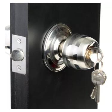 Imagem de Fechadura Tubular Inox 304-70 Mm Portas Divisórias