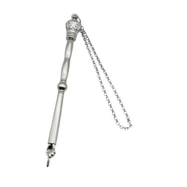 Imagem de Ｂｅｓｇａ Ponteiro Yad Torah, Ferramenta de Leitura Da Bíblia com Pingente, Ponteiro Portátil Da Bíblia para Bar Mitzvah Judaico, Aniversário, Lareira, Cabeça de Prateada, Tamanho real