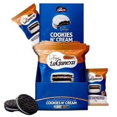 Imagem de Alfajor c/ Whey La Fajor Cookies Cream Cx c/12 Und