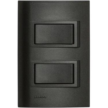 Imagem de 1 Interruptor Simples + 1 Interruptor Paralelo Carbono - Revita (5TA9 