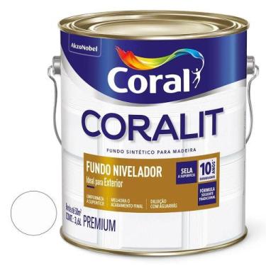 Imagem de Tinta Esmalte Fosco Fundo Nivelador Coralit Branco 3.6l - Coral