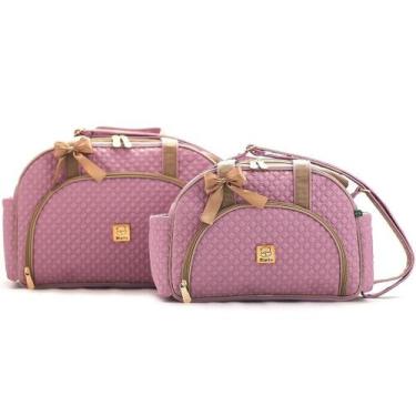 Imagem de Kit Bolsas Maternidade Bebe Menina Menino G, P E Trocador - Miellu Bol
