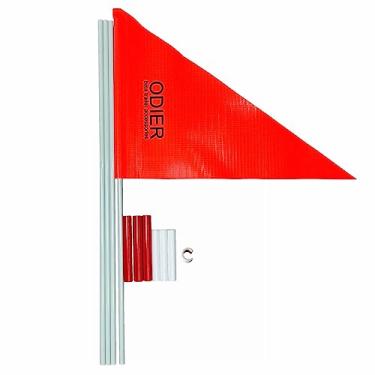 Imagem de Bandeira de segurança de reboque de bicicleta 86 cm de comprimento ajustável compatível com reboques de bicicleta Burley Thule Schwinn Allen no peito do pé