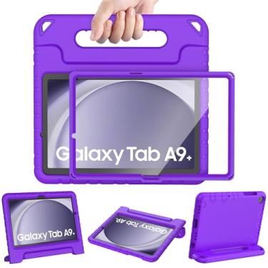 Imagem de AVAWO Capa infantil para Samsung Galaxy Tab A9+/A9 Plus 11 polegadas 2023 com protetor de tela integrado, suporte leve à prova de choque capa adequada para crianças (SM-X210/X216/X218), roxo