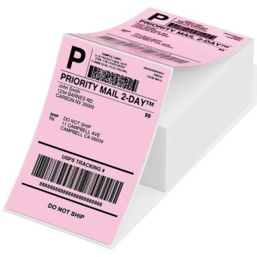 Imagem de Etiquetas térmicas de envio Phomemo 4x6" - pacote com 500