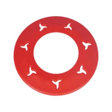 Imagem de IEUDNS Disco voador para cães, brinquedo interativo reutilizável para pegar e brincar, disco voador flutuante para cães pequenos, médios e grandes, Vermelho