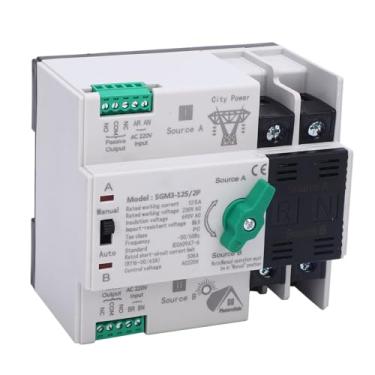 Imagem de Asixxsix Chave de Transferência Automática de Energia Dupla, 2p 125A 110V 50Hz 60Hz, Com Comutação de Milissegundos, para Fábricas, Shopping Centers, Caixa de Distribuição PZ30