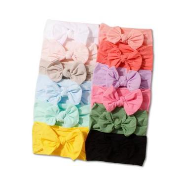 Imagem de Kit 12 Laços de Bebê Turbante Acessórios de Cabelo Infantis - Castelo 