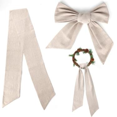 Imagem de lasuroa 2un Faixa Guirlanda Porta Frente, Fita Guirlanda Juta Faixa Simples para Casa Casamento Aniversário Halloween Natal Festa Feriado Varanda Jardim Decoração Externa