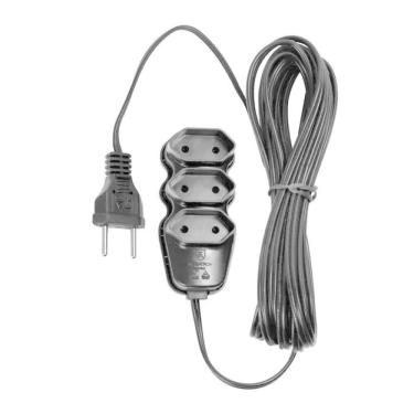 Imagem de Extensão Elétrica 3 Tomadas Pl 5m - Preto