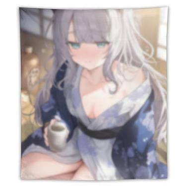 Imagem de LIEGBMEU Sexy Bikini Hot Anime Girl Tapeçaria 127.0 cmx152.4 cm Interior Exterior Wall Quilt Art Decoração de Tapeçaria Caprichosa, AF161