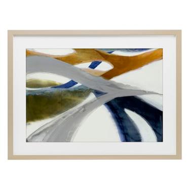 Imagem de Stupell Industries Impressão emoldurada de bétula abstrata dinâmica sob vidro por Liz Jardine, 14 x 20