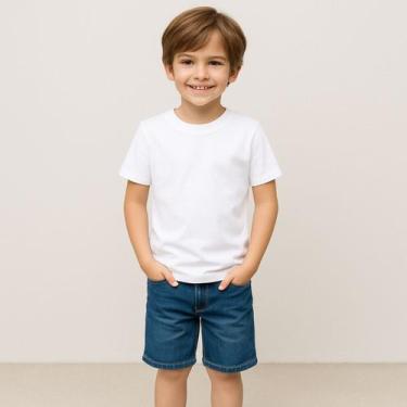 Imagem de Camiseta Infantil Juvenil Masculina Feminina Lisa Unissex 100% Algodão