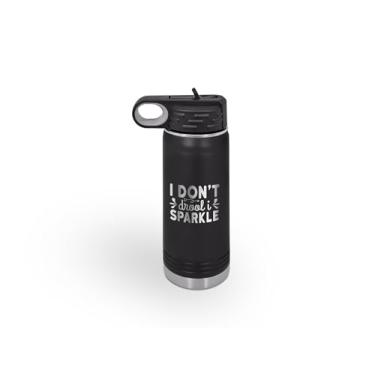 Imagem de SpreadPassion Garrafa de água de baba, garrafas pretas de aço inoxidável gravadas a laser, ideia de presente de aniversário e Natal