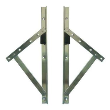 Imagem de Braço Suporte Janela Maxim Ar Alumínio 25 Brilhante - 32cm - KMP
